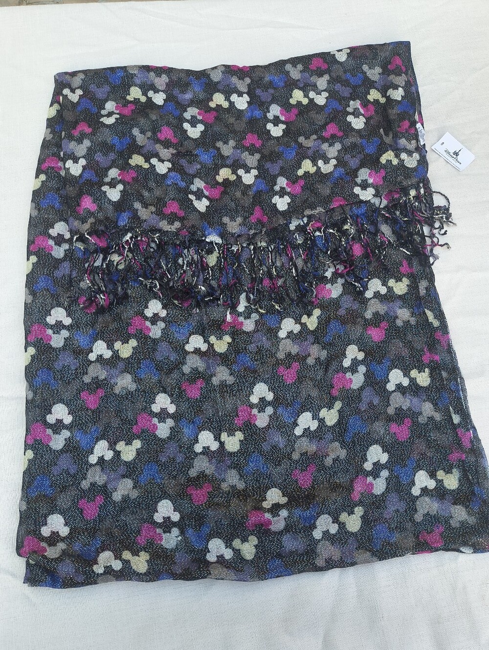 NWT Disney Scarf - Mickey Mouse Metallic Icons  38x71